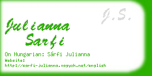 julianna sarfi business card